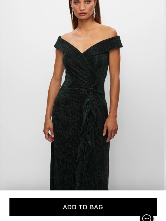 Melanie Lyne Dresses & Skirts - Off-Shoulder Emerald Maxi Evening Gown